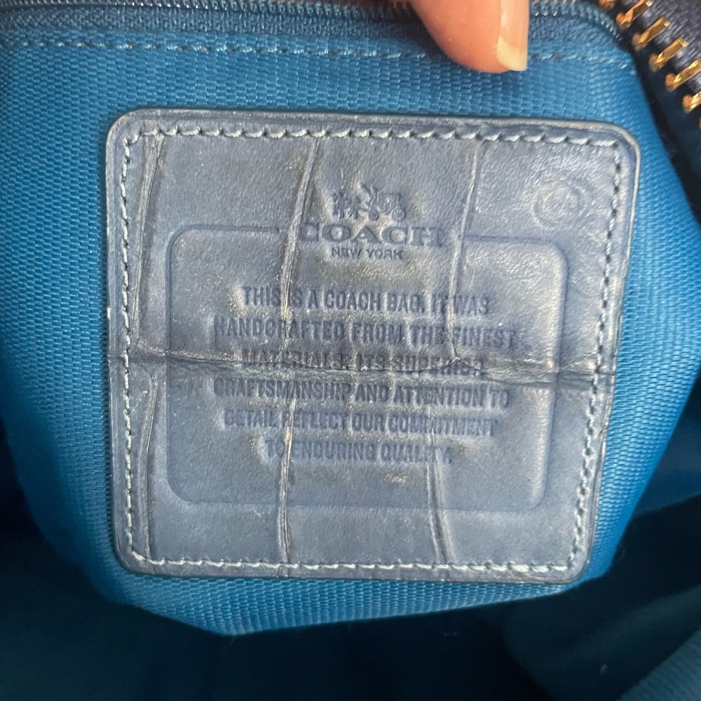 VINTAGE RARE COACH CROC EMBOSSED BUCKET LARGE BAG - Picture 10 of 12